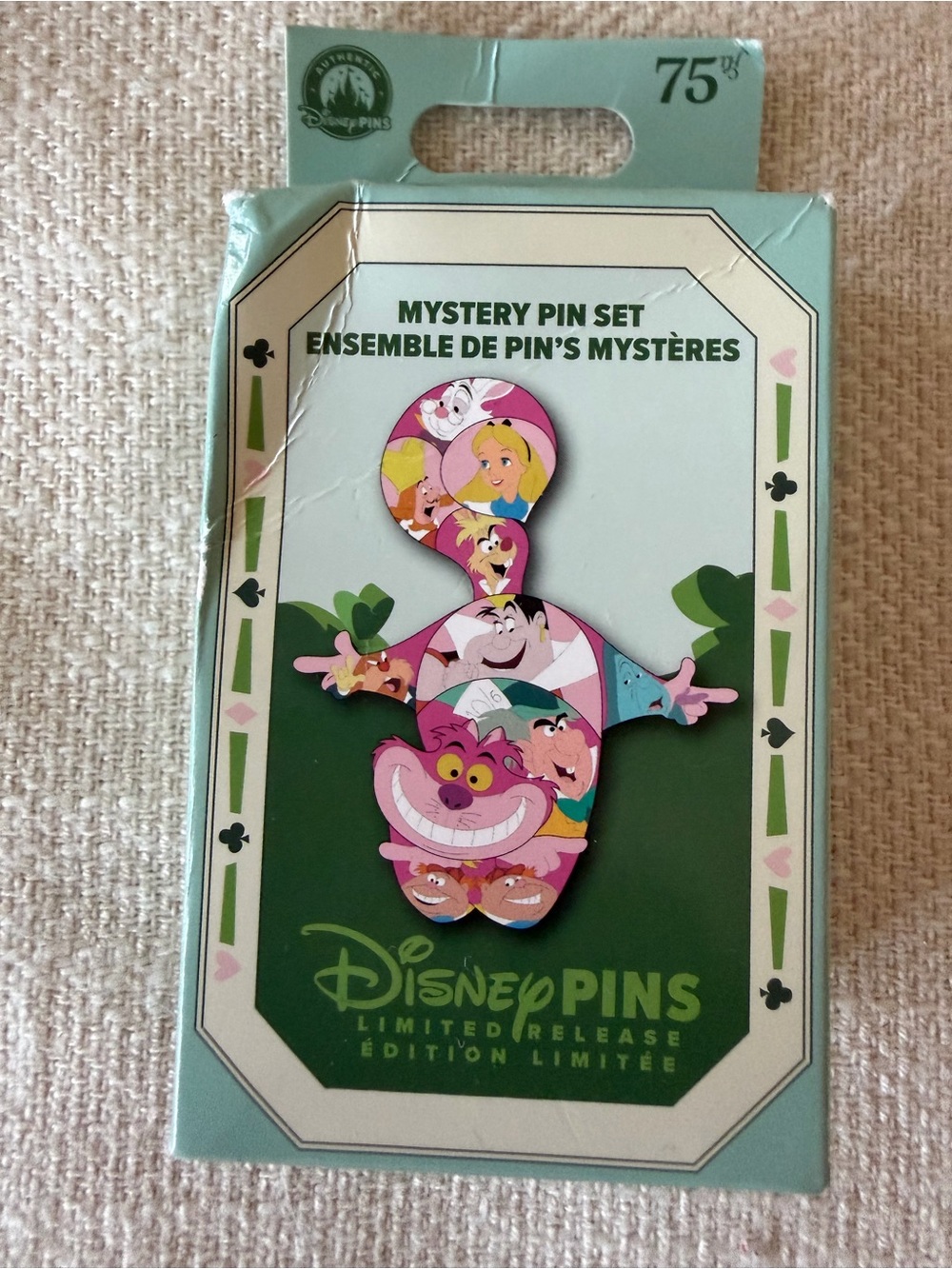 Disney alice in wonderland Mystery Pin box Set Enamel Pin sealed